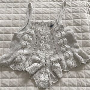 American Eagle Outfitters White Crochet Camisole